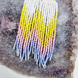 Jeannette (geel/roze/paars) oorbellen