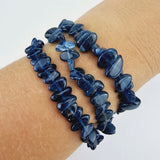 Blauwe Apatiet armband (split)