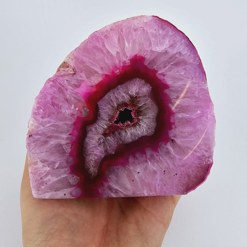 Agaat waxinelichthouder (roze geverfd)