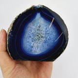 Agaat waxinelichthouder (blauw geverfd)